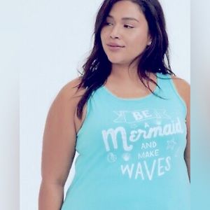 Torrid Be a Mermaid tank. Turquoise.